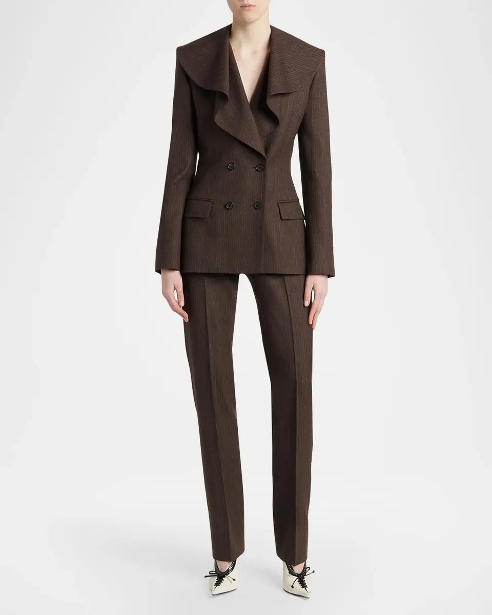 Alexander McQueen Crop Wool Cigarette Trousers | Thumbnail 2