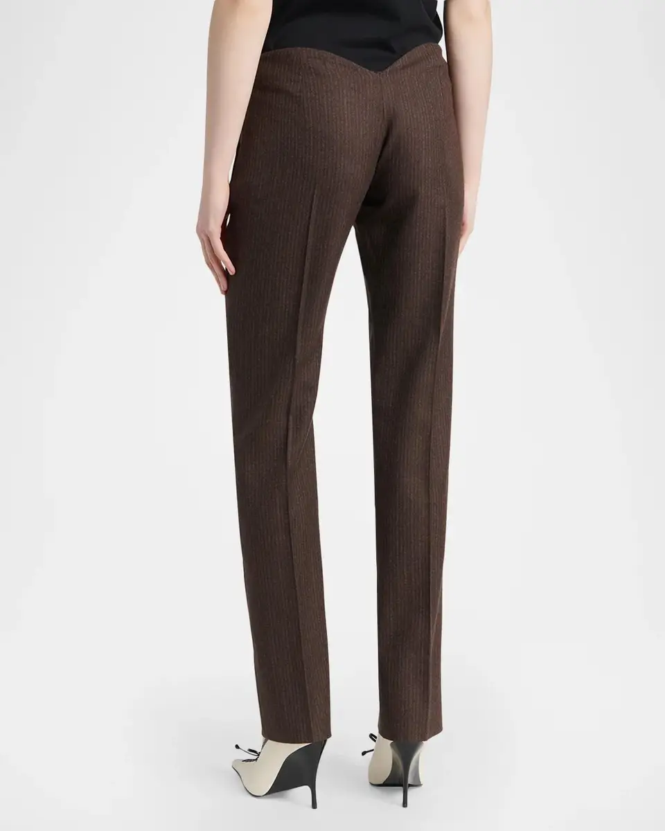 Alexander McQueen Crop Wool Cigarette Trousers | Thumbnail 3