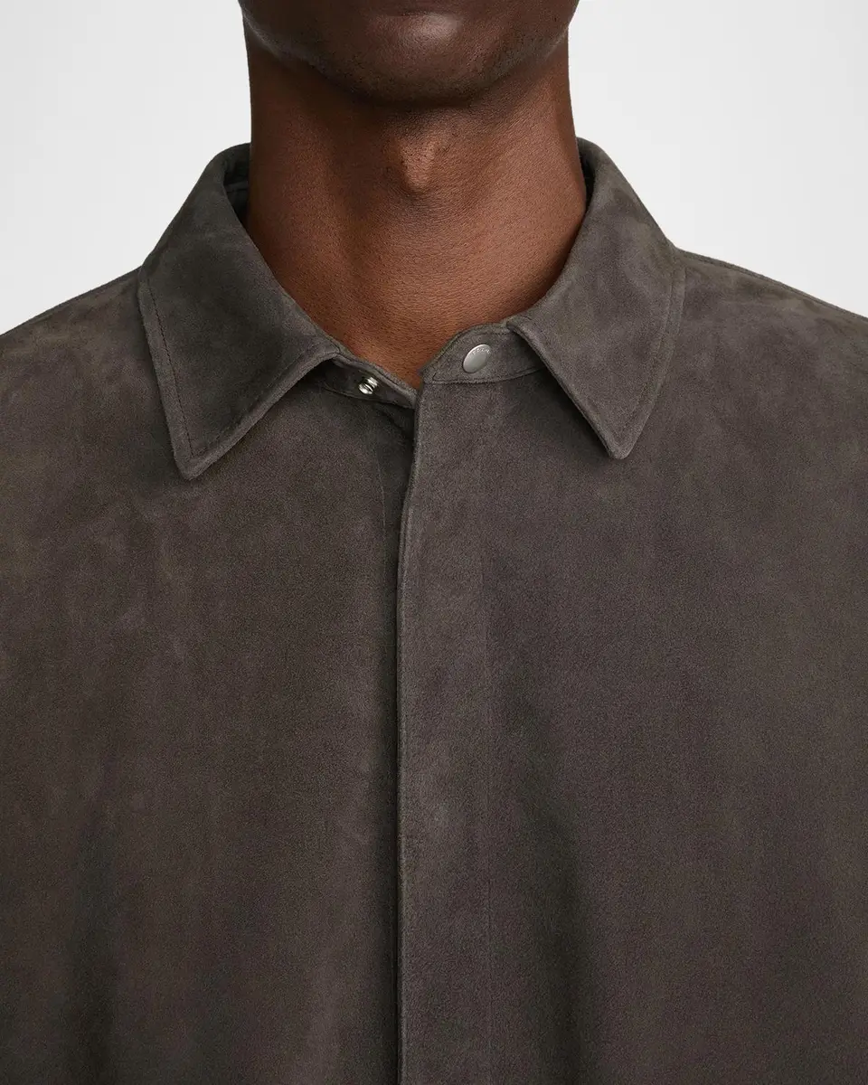 Frame Men's Suede Snap-Front Shirt | Thumbnail 5 Frame Men's Suede Snap-Front Shirt | Thumbnail 5