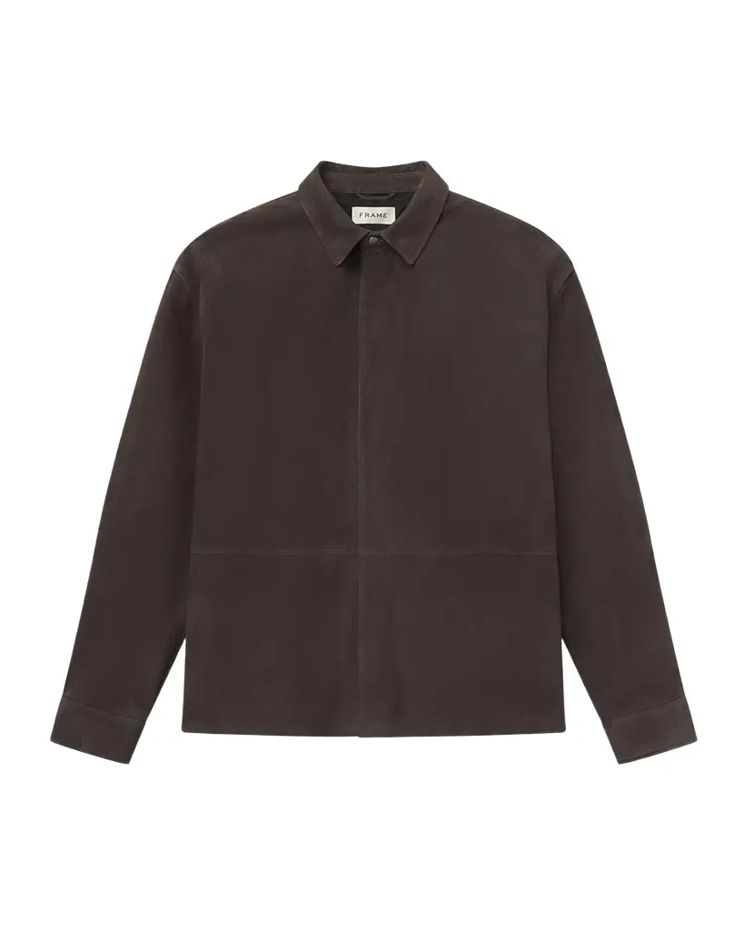 Frame Men's Suede Snap-Front Shirt