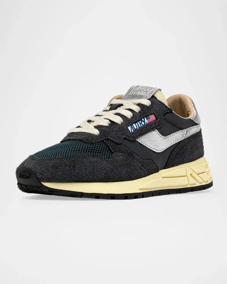 Autry Reelwind Mixed Leather Low-Top Sneakers | Thumbnail 2 Autry Reelwind Mixed Leather Low-Top Sneakers | Thumbnail 2