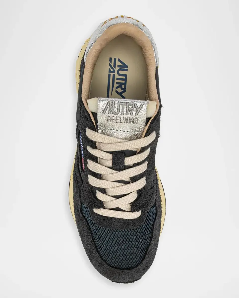 Autry Reelwind Mixed Leather Low-Top Sneakers | Thumbnail 4 Autry Reelwind Mixed Leather Low-Top Sneakers | Thumbnail 4