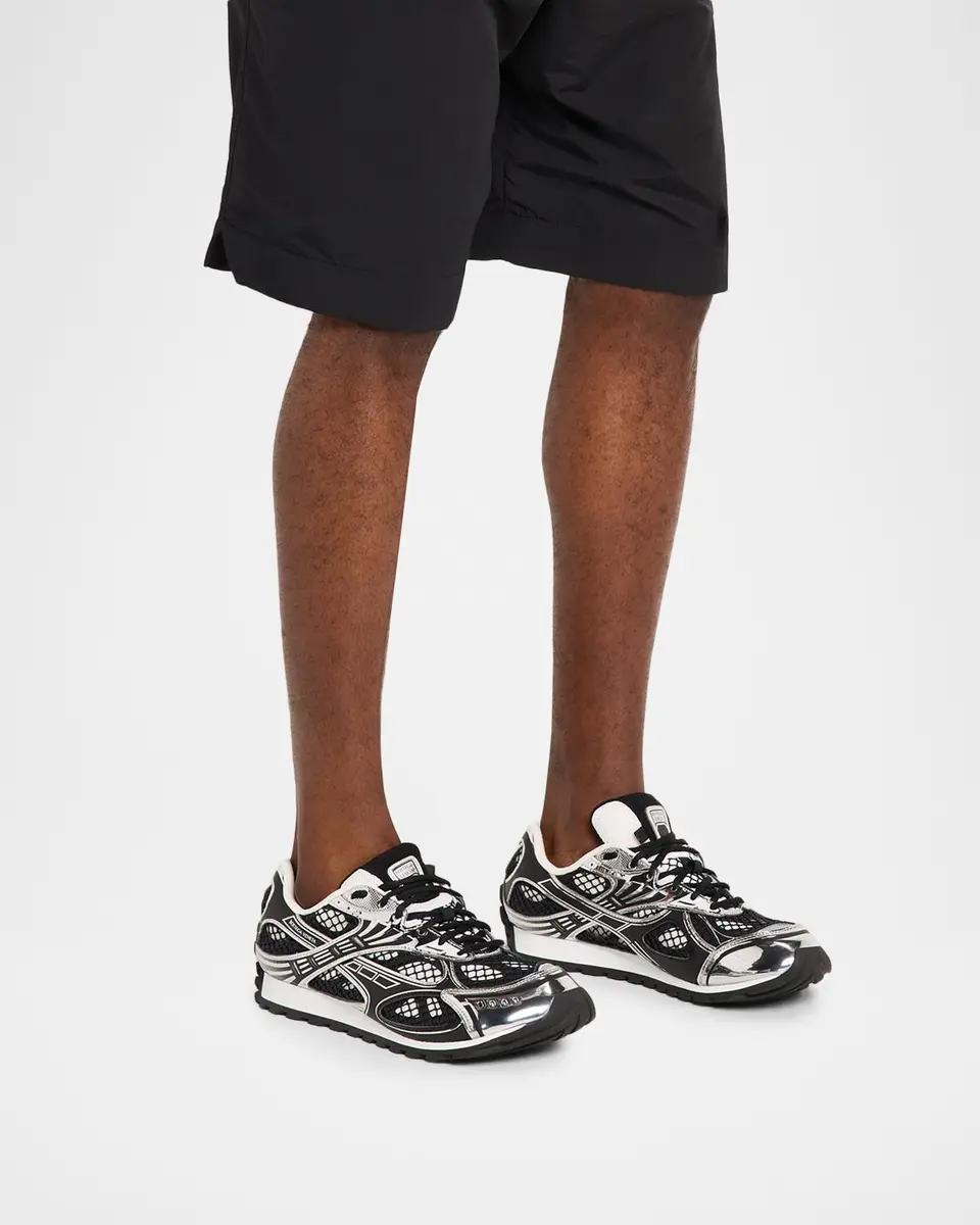 Bottega Veneta Men's Orbit Technical Fishnet Sneakers | Thumbnail 2
