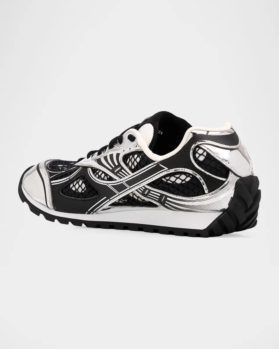 Bottega Veneta Men's Orbit Technical Fishnet Sneakers | Thumbnail 4