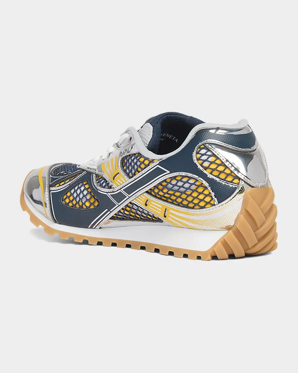 Bottega Veneta Men's Orbit Technical Fishnet Sneakers | Thumbnail 4