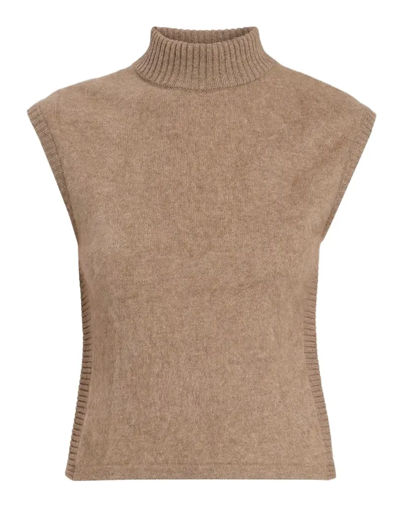 Toccin Sabina Mock-Neck Sleeveless Sweater