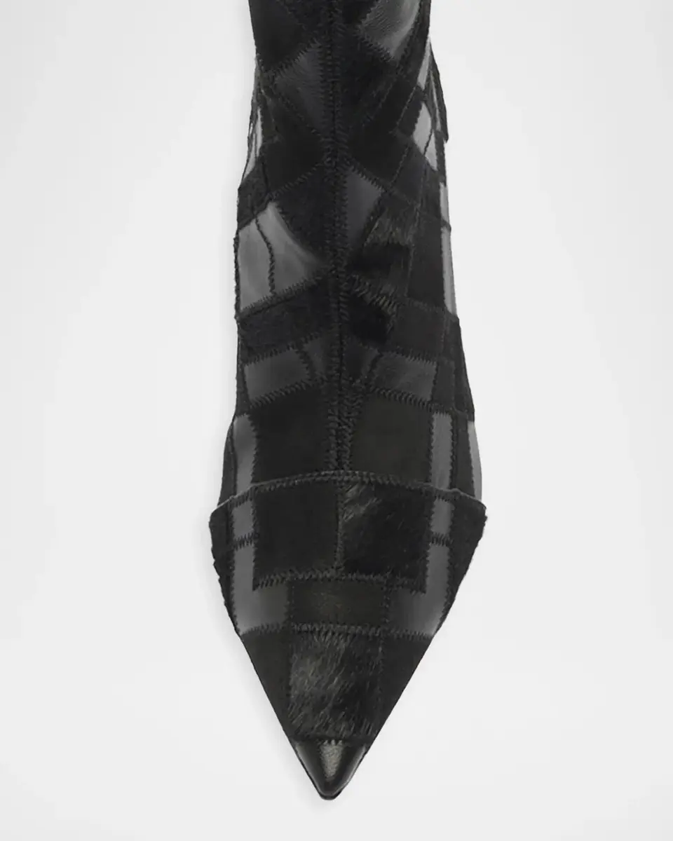 Alexandre Birman 85mm Annelise Patchwork Leather Knee-High Boots | Thumbnail 4 Alexandre Birman 85mm Annelise Patchwork Leather Knee-High Boots | Thumbnail 4