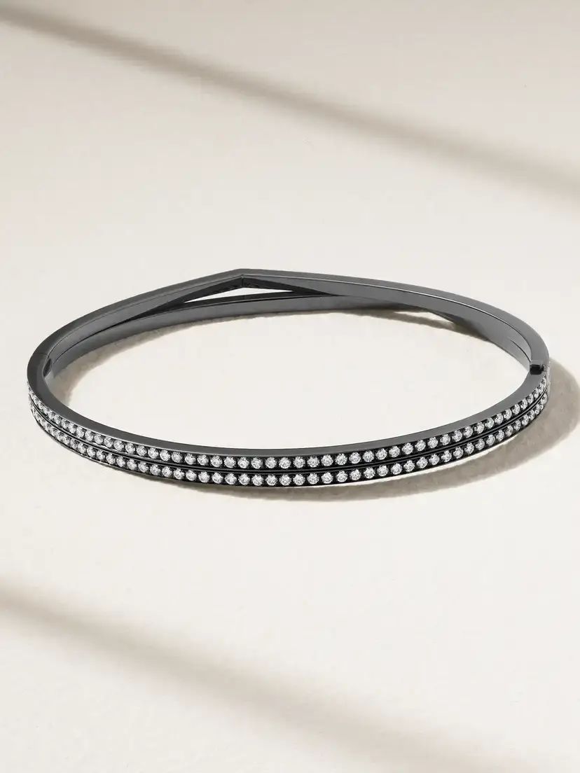 Repossi Antifer 18-karat Blackened Gold Diamond Bracelet | Thumbnail 3 Repossi Antifer 18-karat Blackened Gold Diamond Bracelet | Thumbnail 3