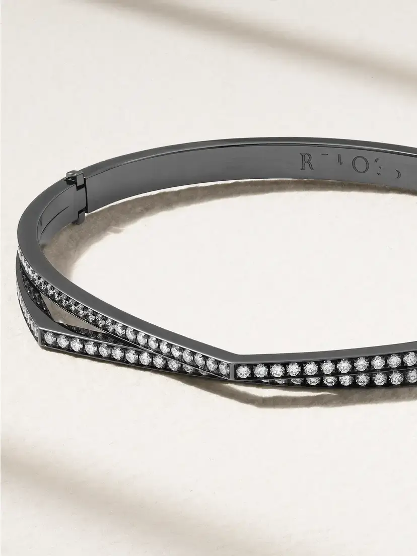 Repossi Antifer 18-karat Blackened Gold Diamond Bracelet | Thumbnail 4 Repossi Antifer 18-karat Blackened Gold Diamond Bracelet | Thumbnail 4