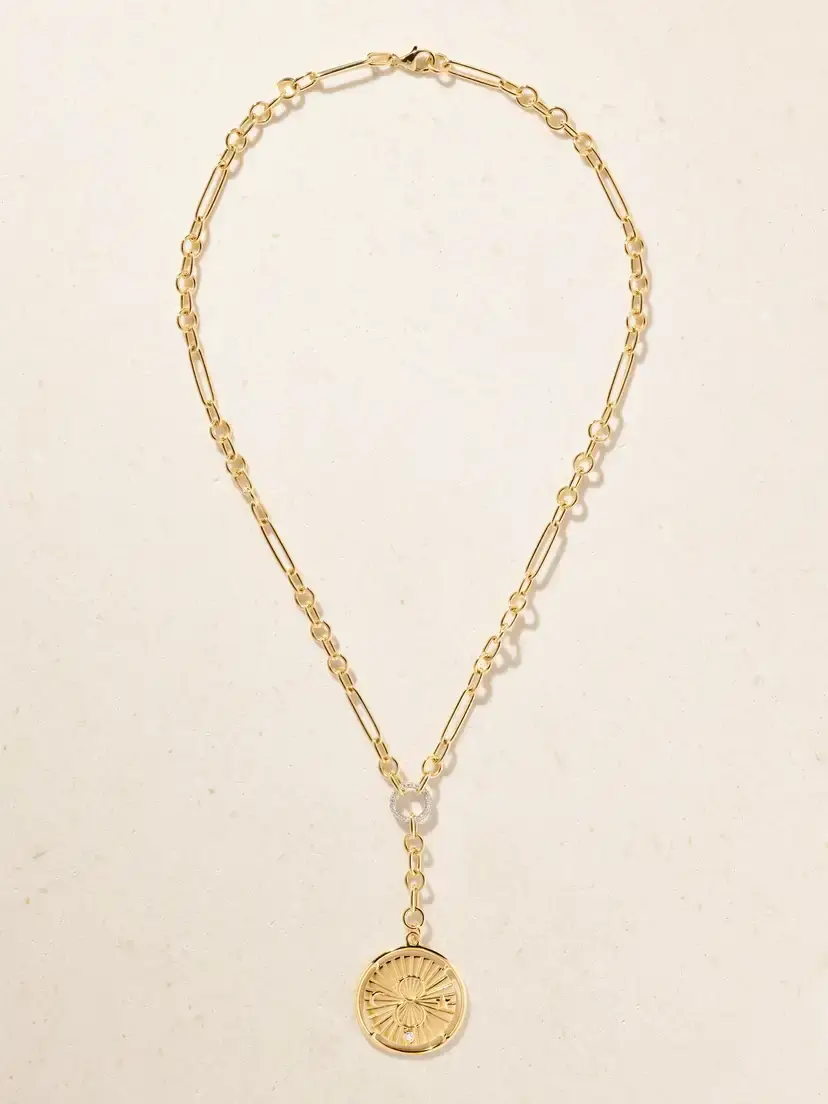 Foundrae 18-karat Gold Diamond Pendant Necklace | Thumbnail 4 Foundrae 18-karat Gold Diamond Pendant Necklace | Thumbnail 4