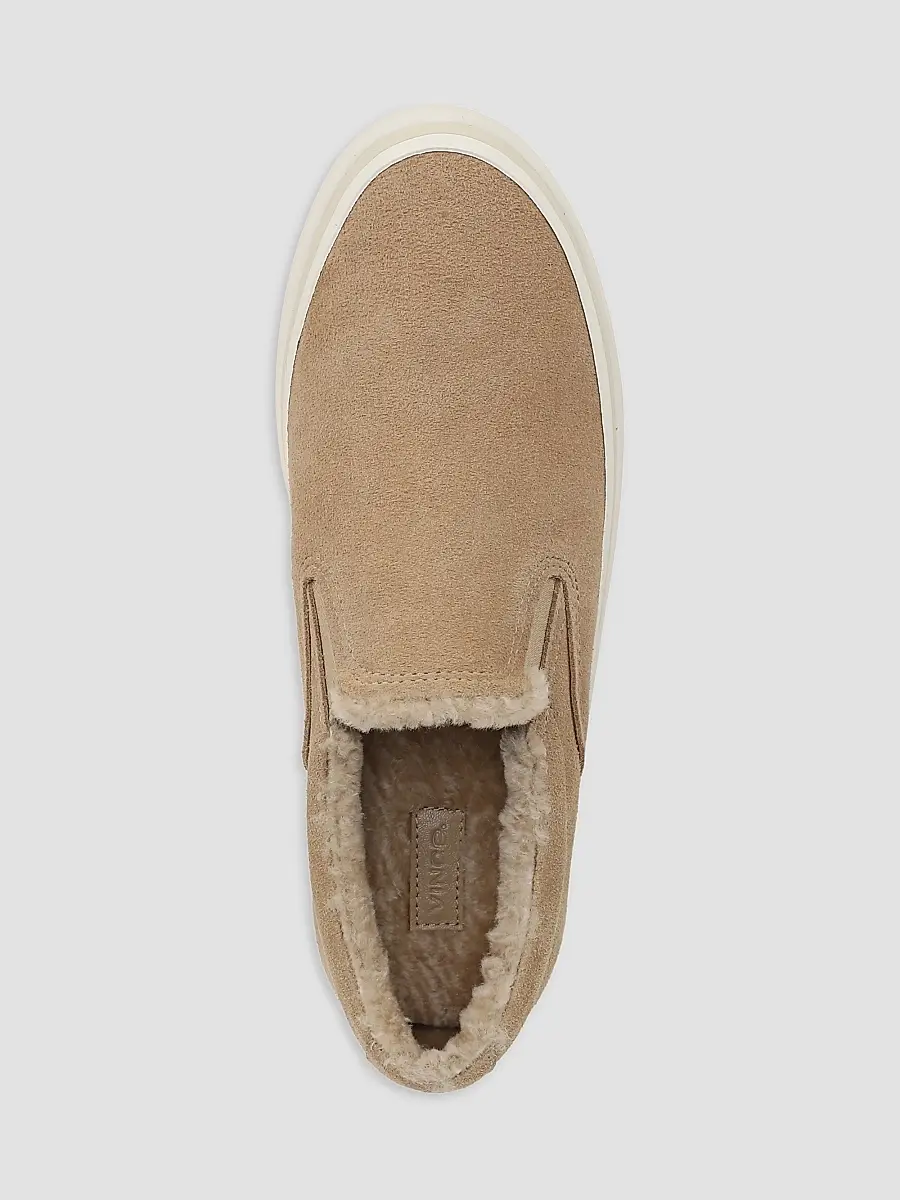 Vince Women's Blair Suede & Shearling Slip-On Sneakers | Thumbnail 4