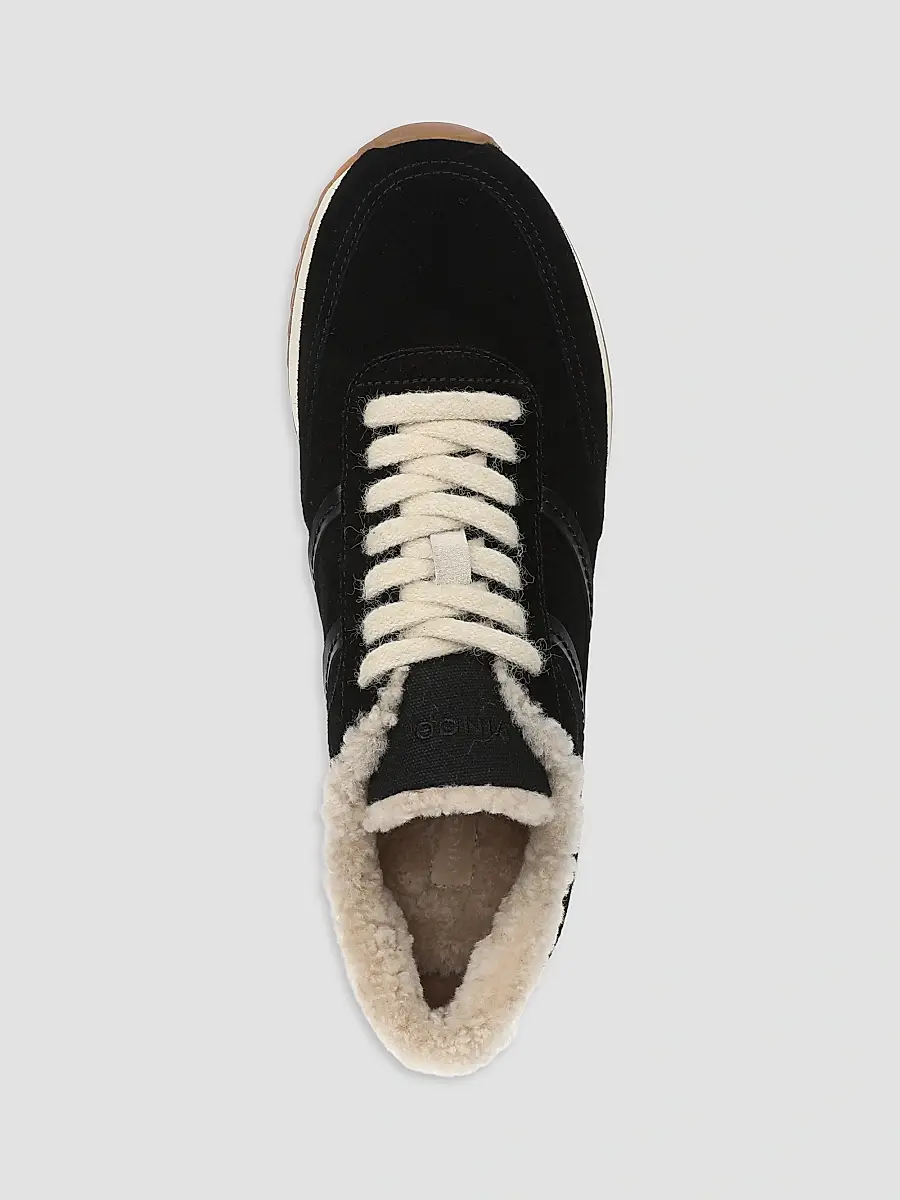 Vince Women's Santa Monica Shearling & Suede Low-Top Sneakers | Thumbnail 4 Vince Women's Santa Monica Shearling & Suede Low-Top Sneakers | Thumbnail 4