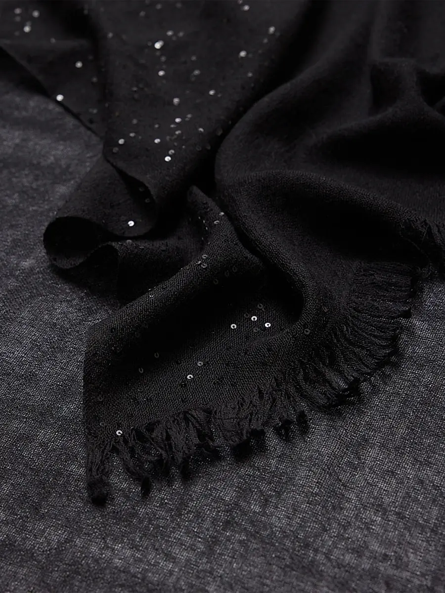 FALIERO SARTI Women's New Dalila Sequin Virgin Wool-Blend Scarf | Thumbnail 2 FALIERO SARTI Women's New Dalila Sequin Virgin Wool-Blend Scarf | Thumbnail 2