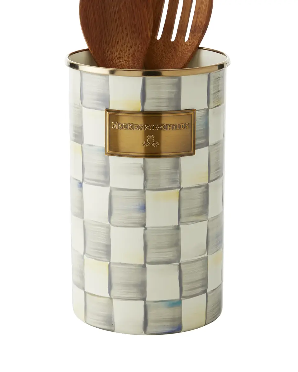 MacKenzie-Childs Sterling Check Utensil Holder | Thumbnail 2 MacKenzie-Childs Sterling Check Utensil Holder | Thumbnail 2