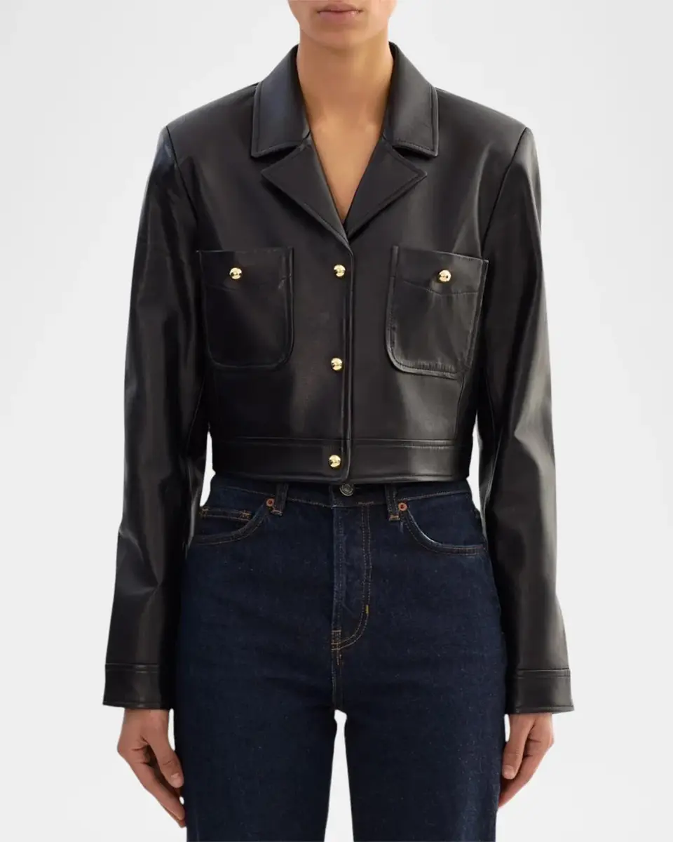 LAMARQUE Lorena Leather Crop Jacket | Thumbnail 2 LAMARQUE Lorena Leather Crop Jacket | Thumbnail 2