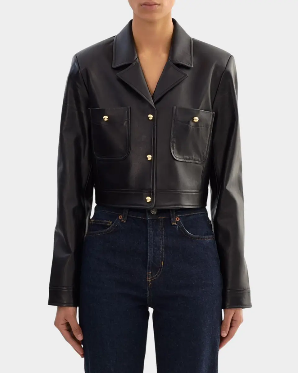 LAMARQUE Lorena Leather Crop Jacket | Thumbnail 4 LAMARQUE Lorena Leather Crop Jacket | Thumbnail 4