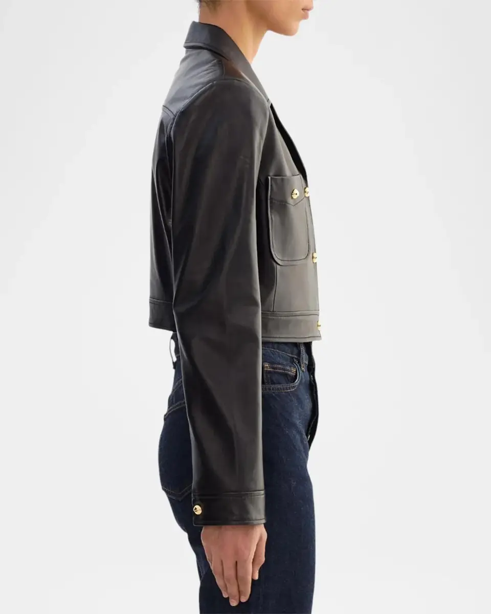 LAMARQUE Lorena Leather Crop Jacket | Thumbnail 5 LAMARQUE Lorena Leather Crop Jacket | Thumbnail 5