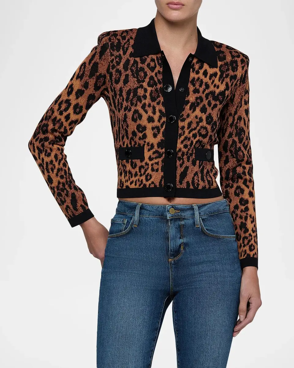 L'Agence Western Toile Osiris Jacquard Cardigan | Thumbnail 4