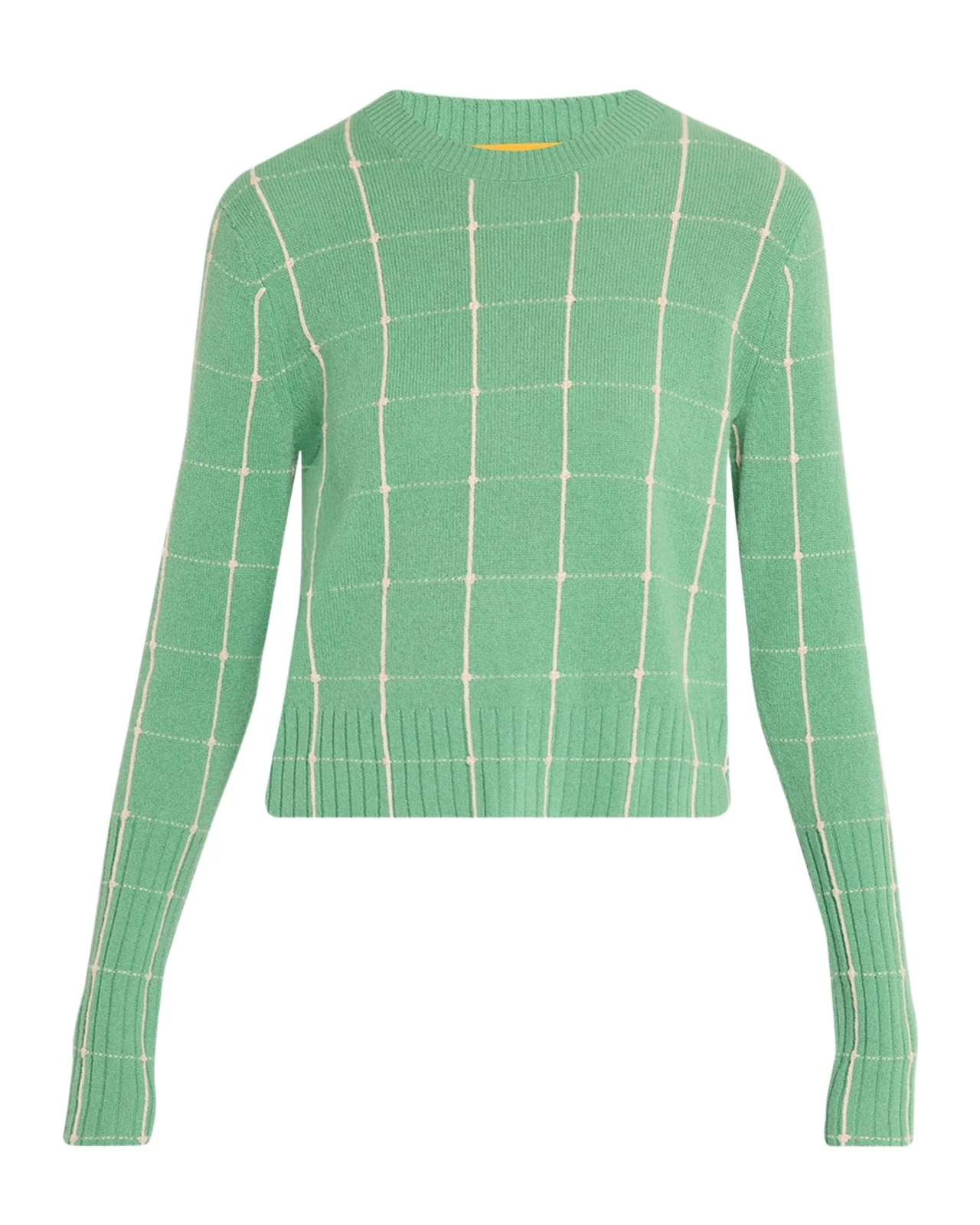 Shrunken Checkered Cashmere Sweater Shrunken Checkered Cashmere Sweater