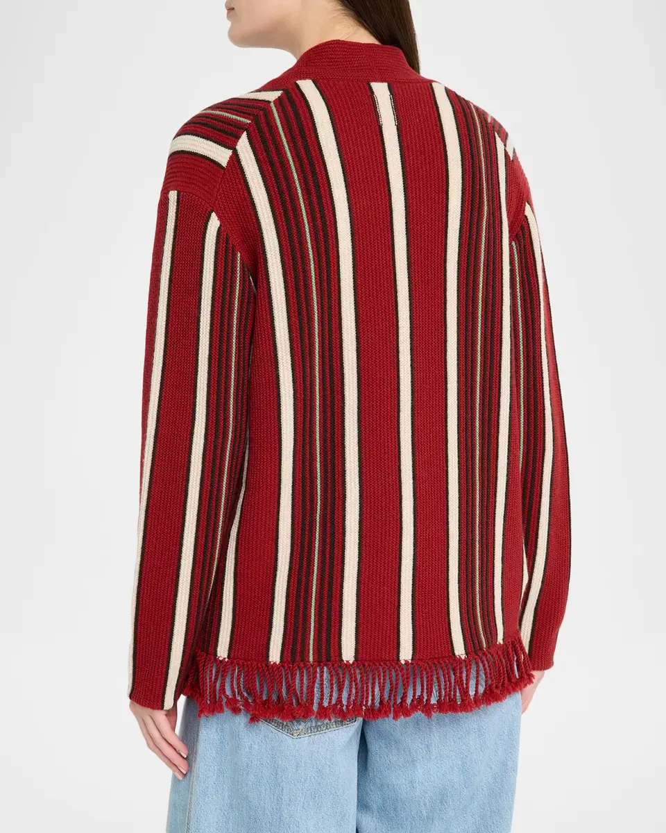 Guest In Residence Handloom Striped Cashmere-Wool Cardigan | Thumbnail 3