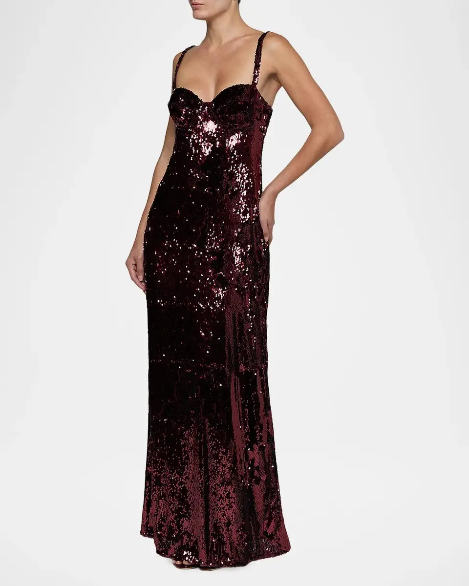 L'Agence Sayla Bias-Cut Sequined Gown | Thumbnail 2 L'Agence Sayla Bias-Cut Sequined Gown | Thumbnail 2