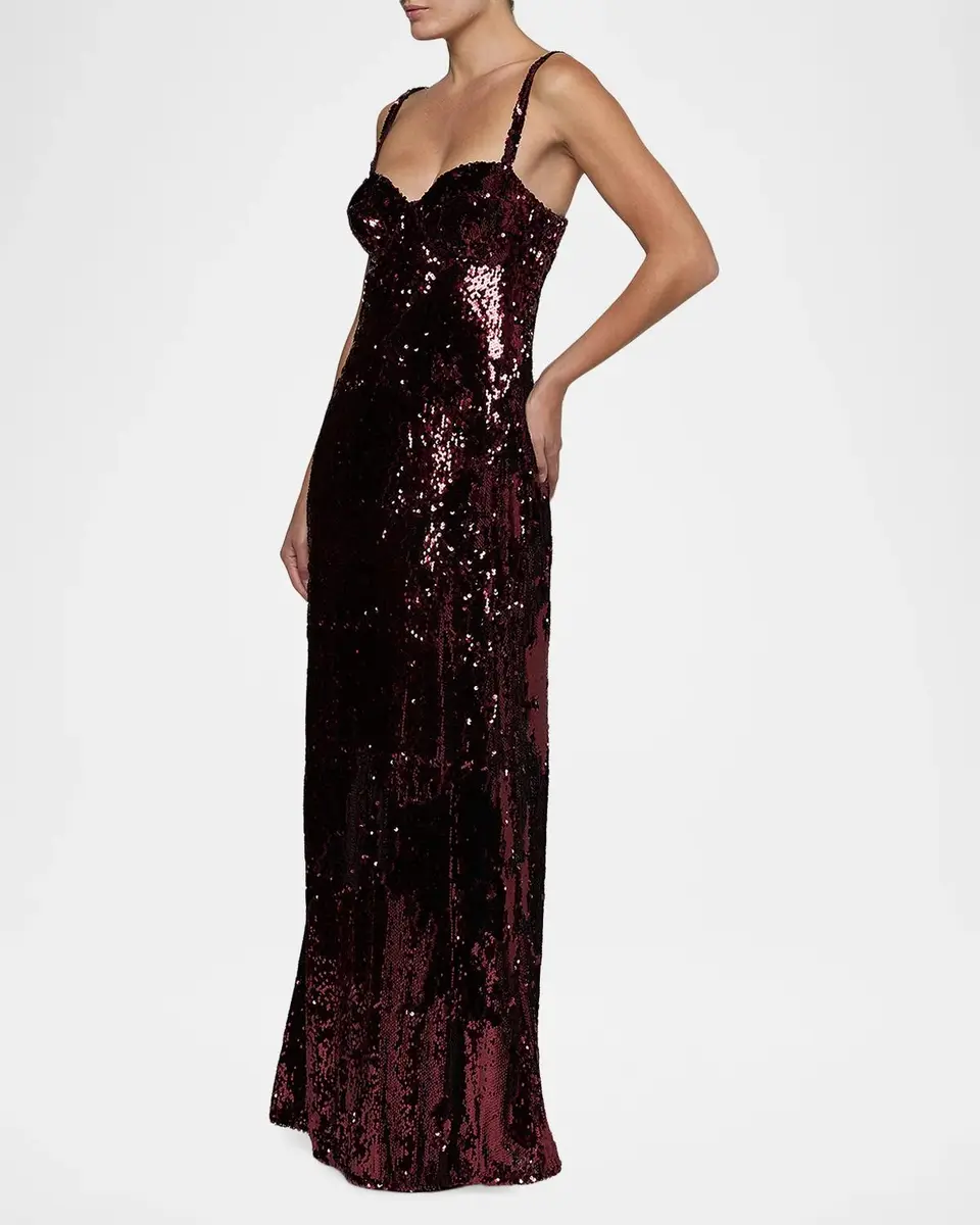L'Agence Sayla Bias-Cut Sequined Gown | Thumbnail 4 L'Agence Sayla Bias-Cut Sequined Gown | Thumbnail 4