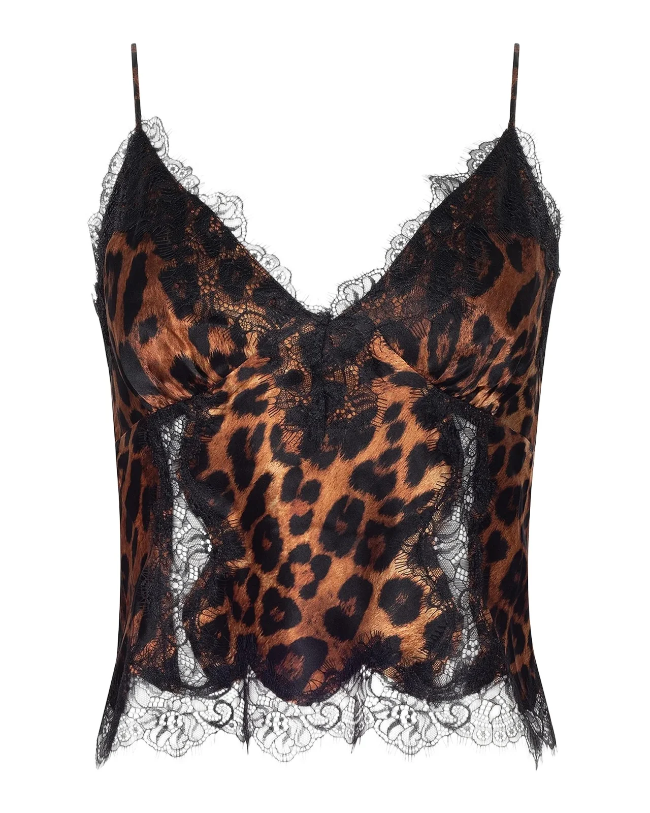 Kimber Leopard Silk Lace Cami Kimber Leopard Silk Lace Cami