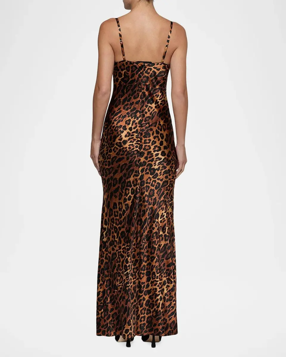 L'Agence Sayla Leopard Silk Charmeuse Gown | Thumbnail 2 L'Agence Sayla Leopard Silk Charmeuse Gown | Thumbnail 2