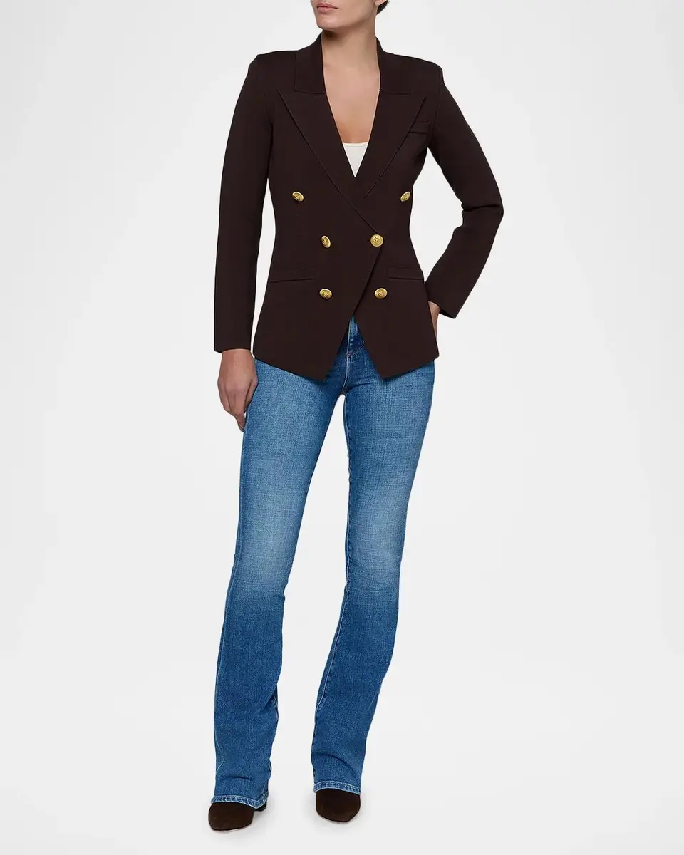 L'Agence Amelia Knit Double-Breasted Blazer | Thumbnail 2 L'Agence Amelia Knit Double-Breasted Blazer | Thumbnail 2