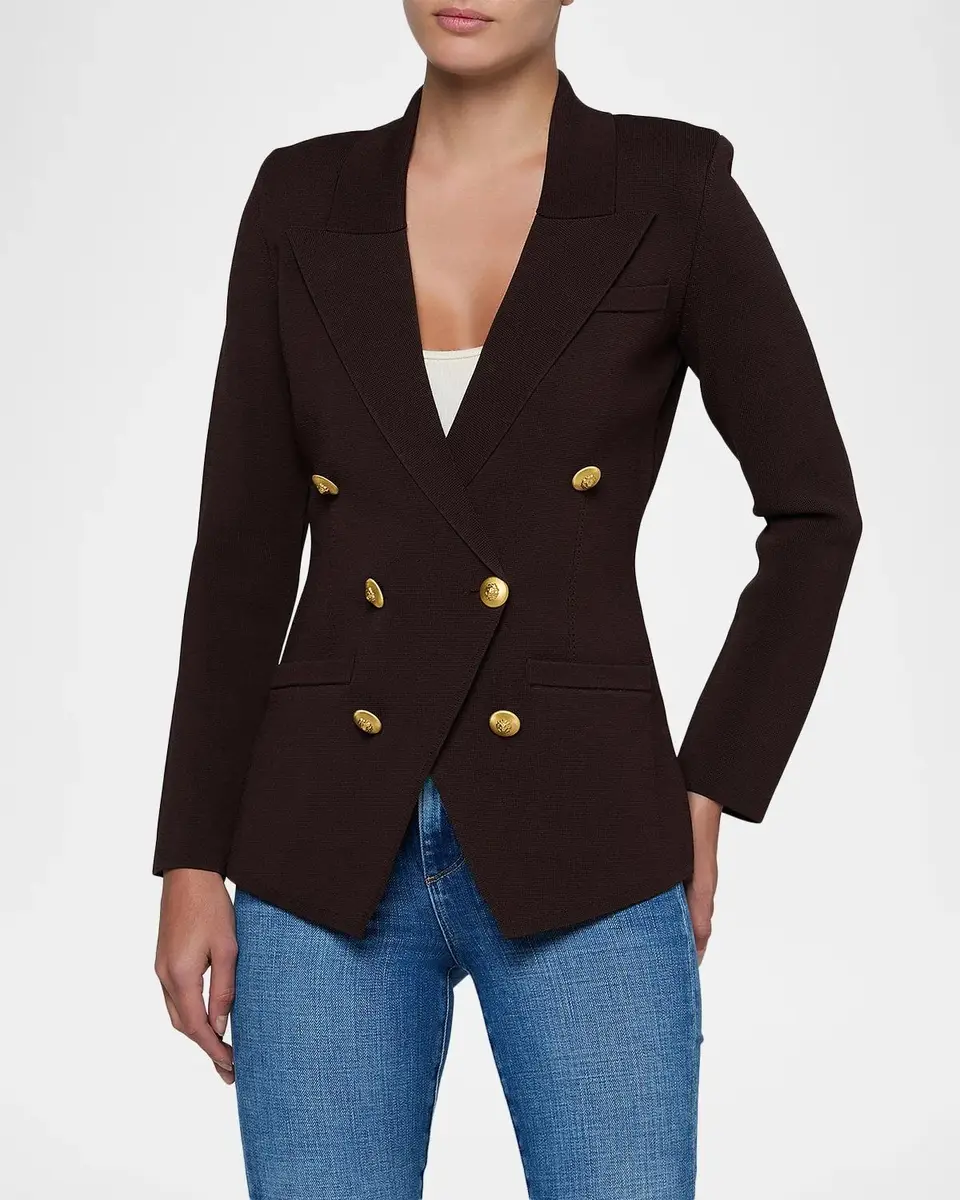 L'Agence Amelia Knit Double-Breasted Blazer | Thumbnail 4 L'Agence Amelia Knit Double-Breasted Blazer | Thumbnail 4