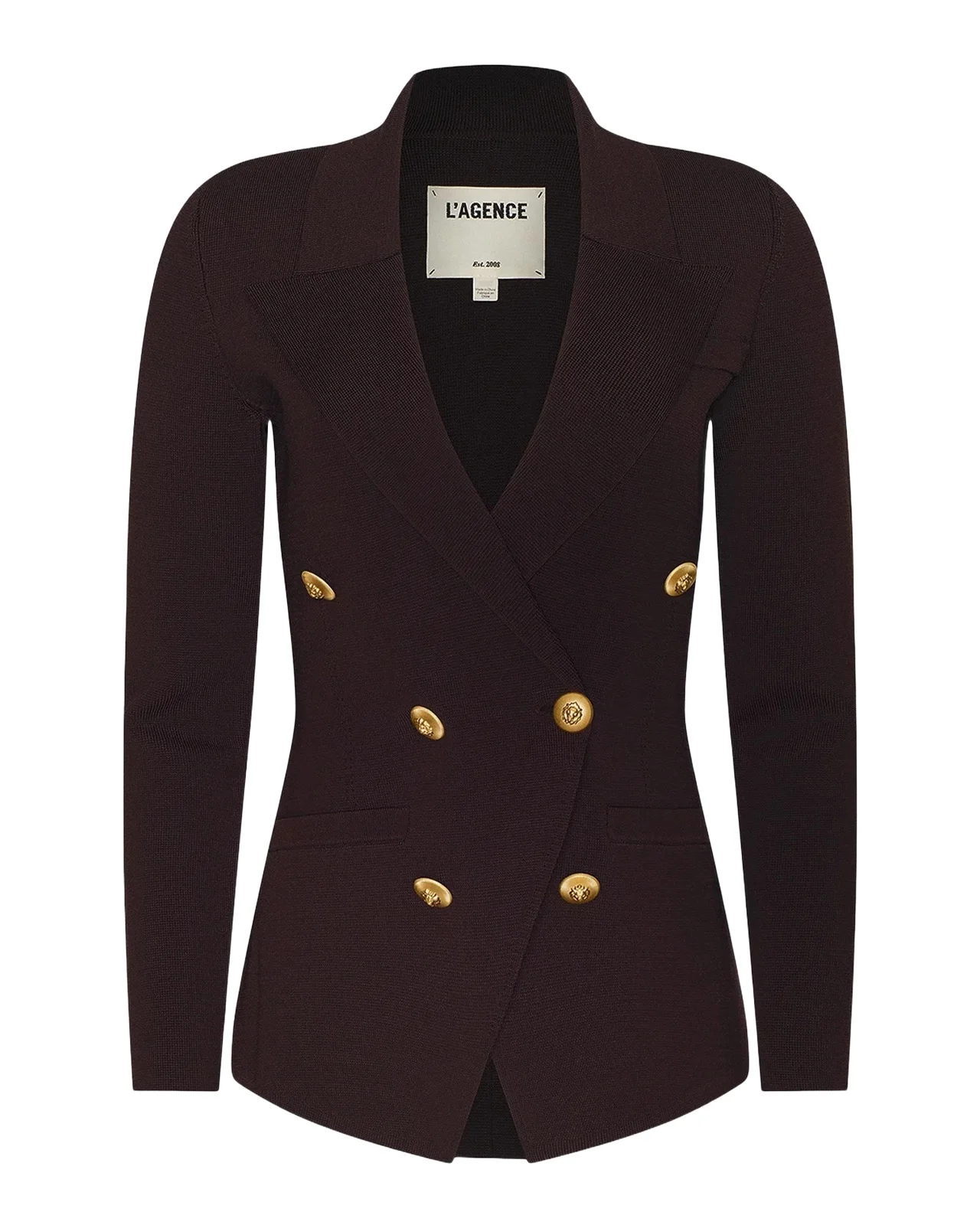 Amelia Knit Double-Breasted Blazer