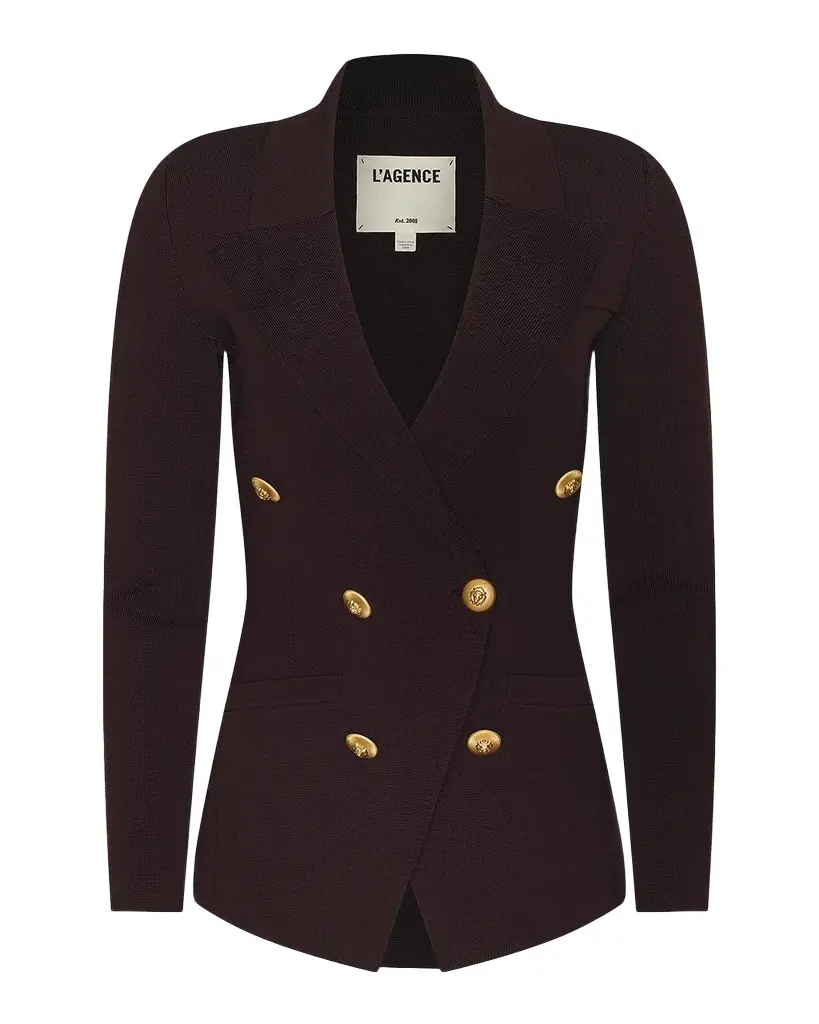 Amelia Knit Double-Breasted Blazer