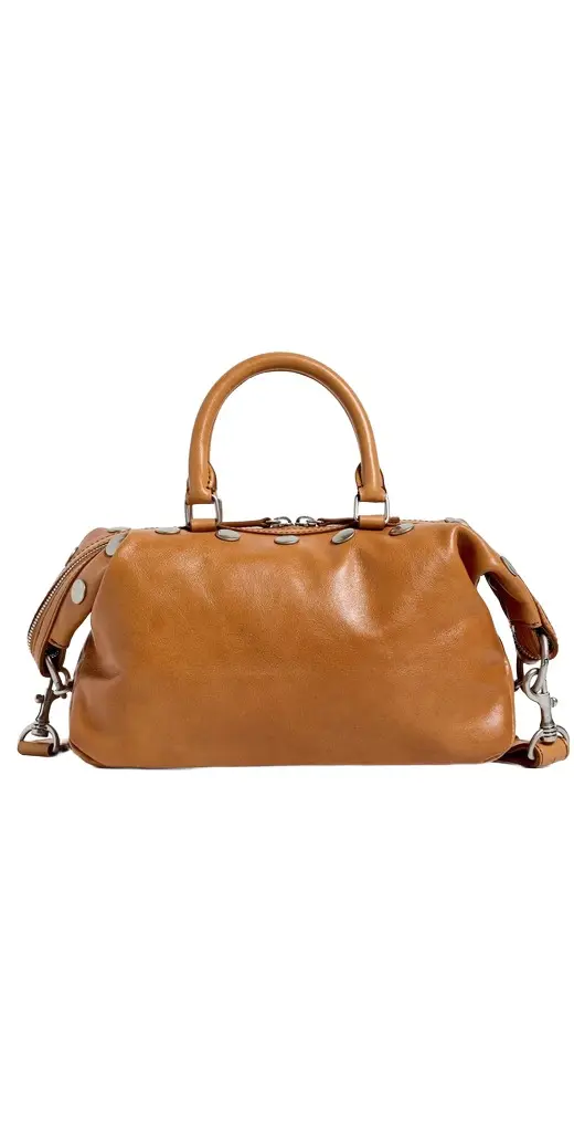 MARGESHERWOOD Dumpling Stud Mini Tote Brown Semi Veg One Size | Image 1 MARGESHERWOOD Dumpling Stud Mini Tote Brown Semi Veg One Size | Image 1