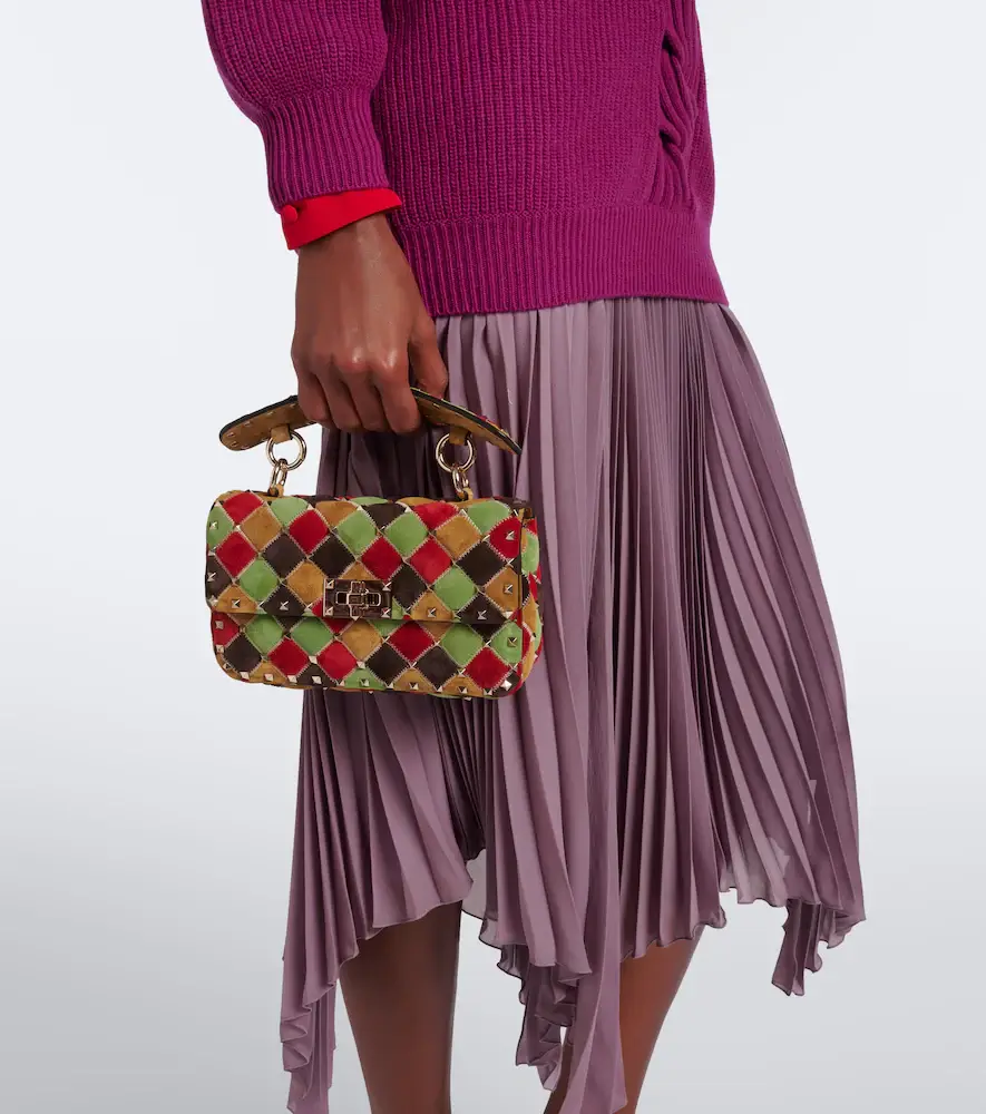 Valentino Garavani Rockstud Small suede shoulder bag | Thumbnail 6