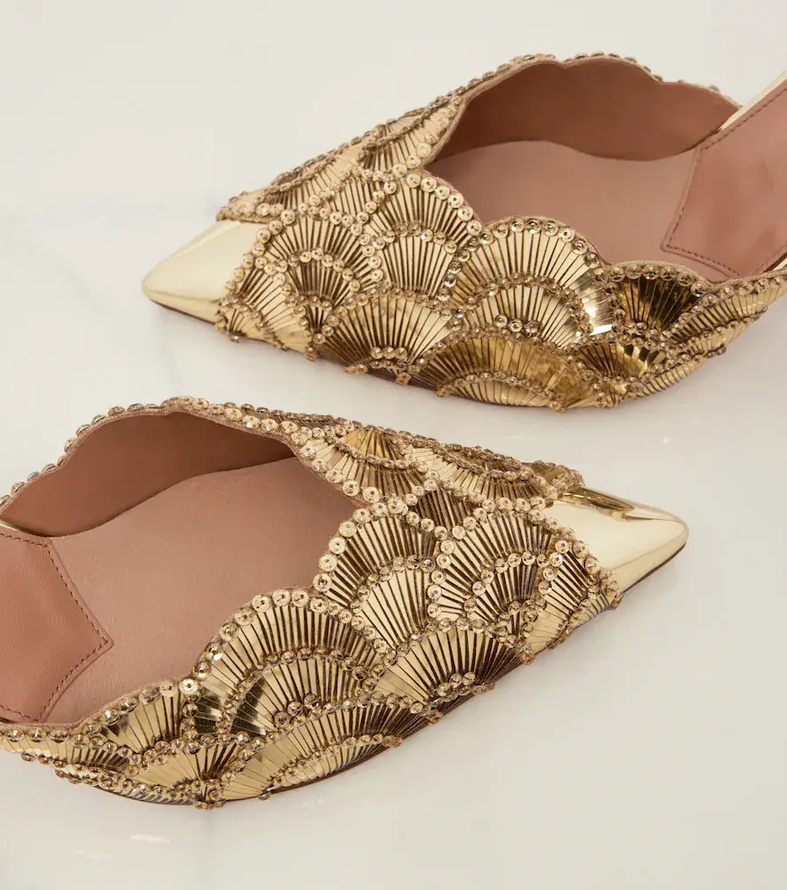 Aquazzura Ce Soir embellished leather mules | Thumbnail 4 Aquazzura Ce Soir embellished leather mules | Thumbnail 4