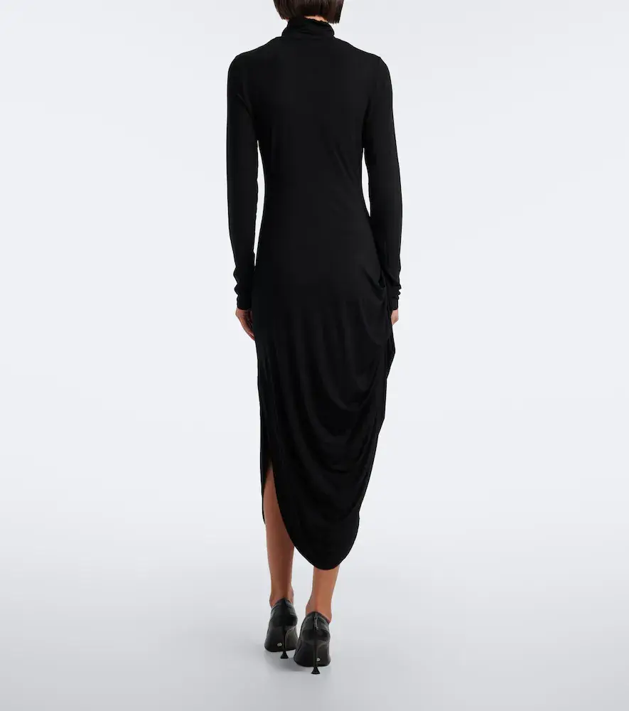 Proenza Schouler Imogen draped gathered jersey midi dress | Thumbnail 4 Proenza Schouler Imogen draped gathered jersey midi dress | Thumbnail 4