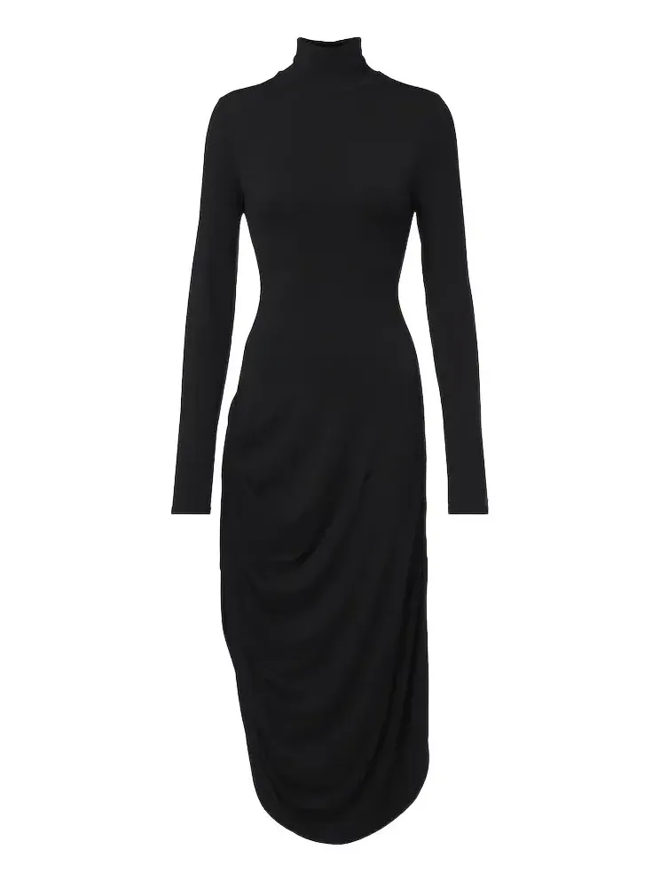Imogen draped gathered jersey midi dress Imogen draped gathered jersey midi dress