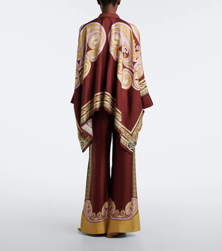 La DoubleJ Printed silk twill palazzo pants | Thumbnail 3