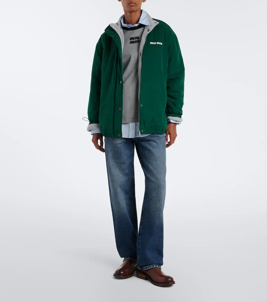 Miu Miu Logo technical jacket | Thumbnail 4 Miu Miu Logo technical jacket | Thumbnail 4