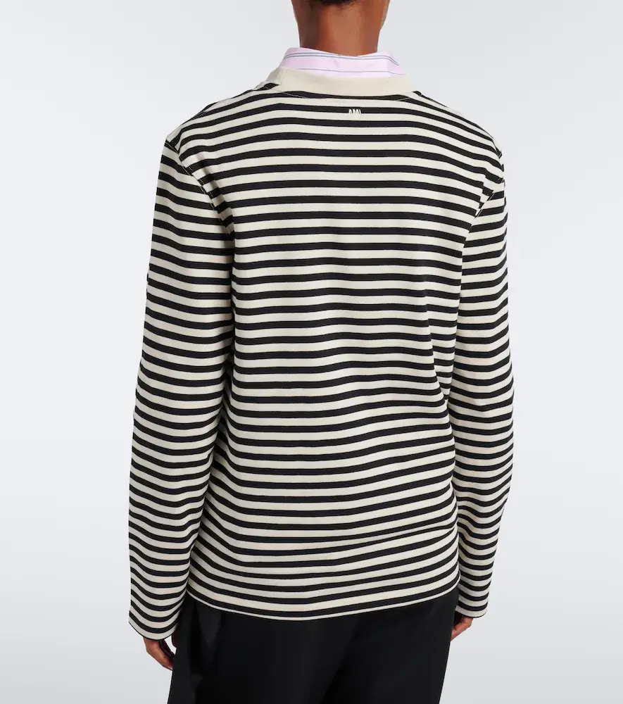 AMI PARIS Ami de Coeur striped cotton T-shirt | Thumbnail 4 AMI PARIS Ami de Coeur striped cotton T-shirt | Thumbnail 4