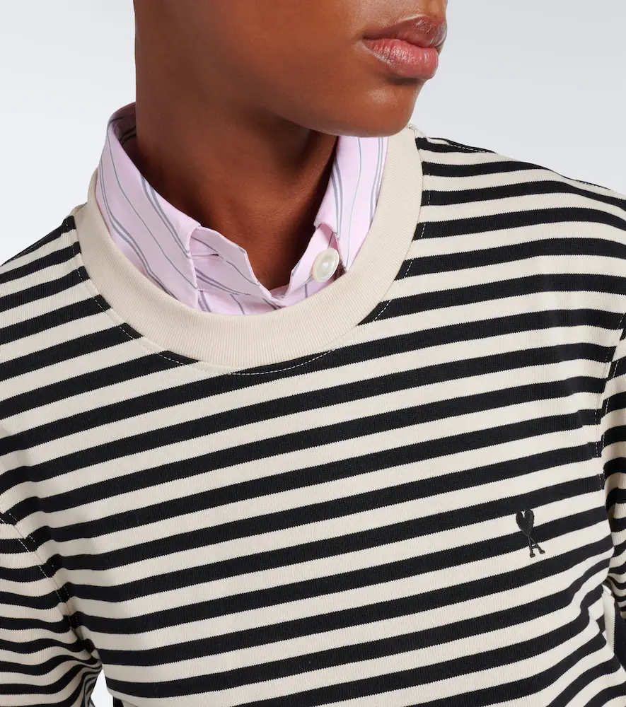 AMI PARIS Ami de Coeur striped cotton T-shirt | Thumbnail 6 AMI PARIS Ami de Coeur striped cotton T-shirt | Thumbnail 6