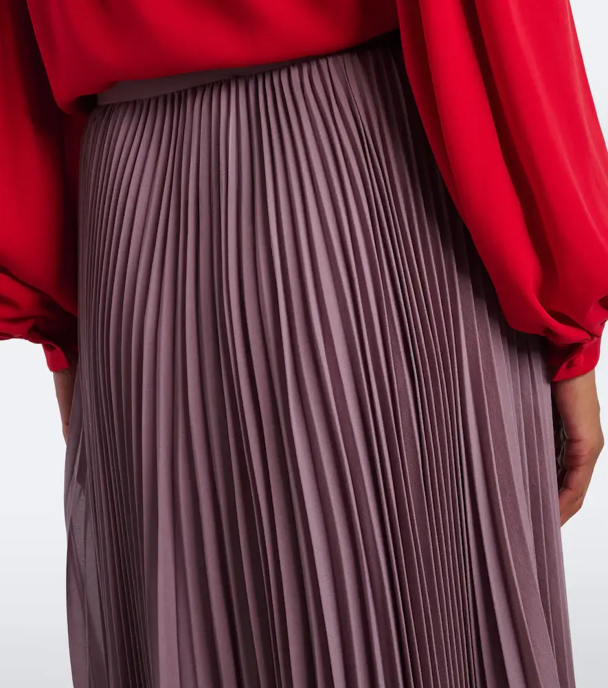 Valentino Garavani Asymmetric plissé georgette midi skirt | Thumbnail 6 Valentino Garavani Asymmetric plissé georgette midi skirt | Thumbnail 6