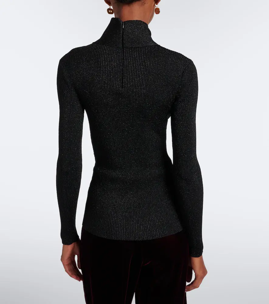 Valentino Garavani Cut-out lamé sweater | Thumbnail 3 Valentino Garavani Cut-out lamé sweater | Thumbnail 3