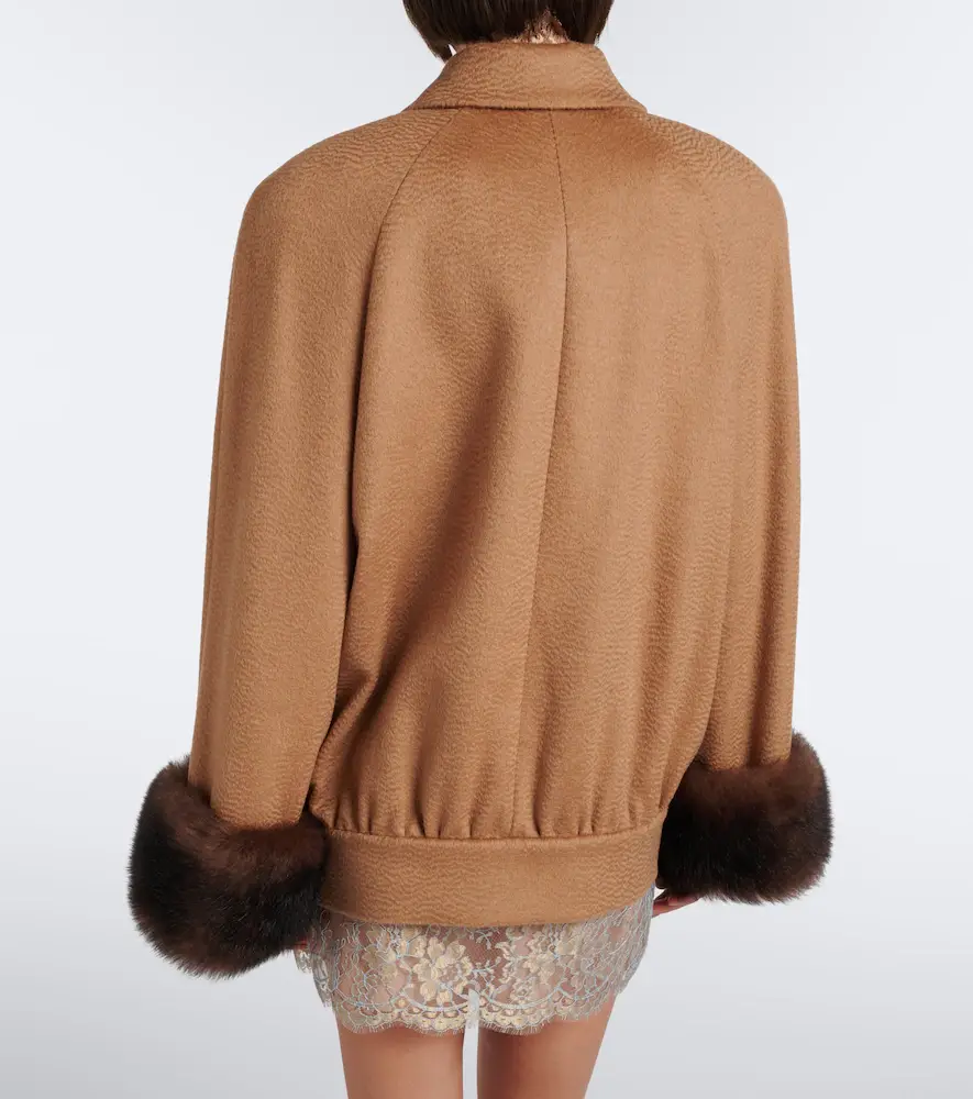 Valentino Garavani Camel hair blouson jacket | Thumbnail 3