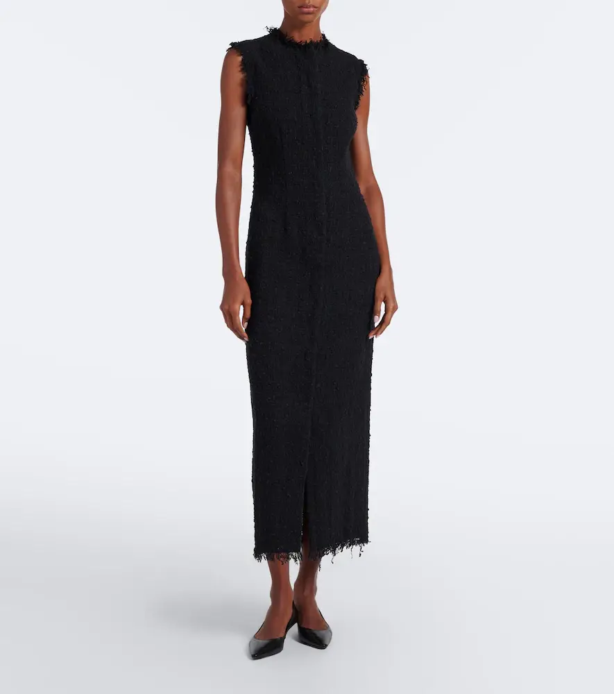 The Row Lana cotton-blend tweed midi dress | Thumbnail 4 The Row Lana cotton-blend tweed midi dress | Thumbnail 4