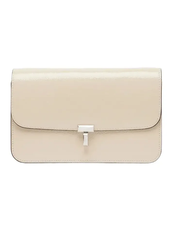 T-Lock patent leather crossbody bag