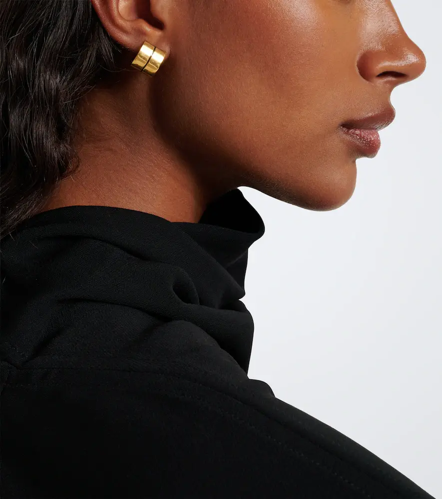 TOTEME Signature gold-plated huggie earrings | Thumbnail 6