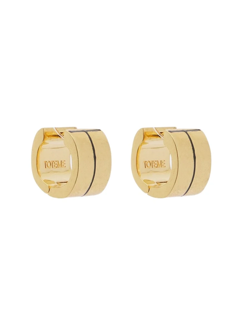 TOTEME Signature gold-plated huggie earrings