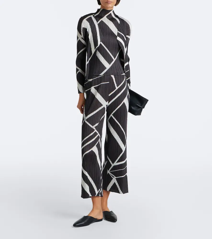 Pleats Please Issey Miyake Fold Line pleated printed wide-leg pants | Thumbnail 4 Pleats Please Issey Miyake Fold Line pleated printed wide-leg pants | Thumbnail 4
