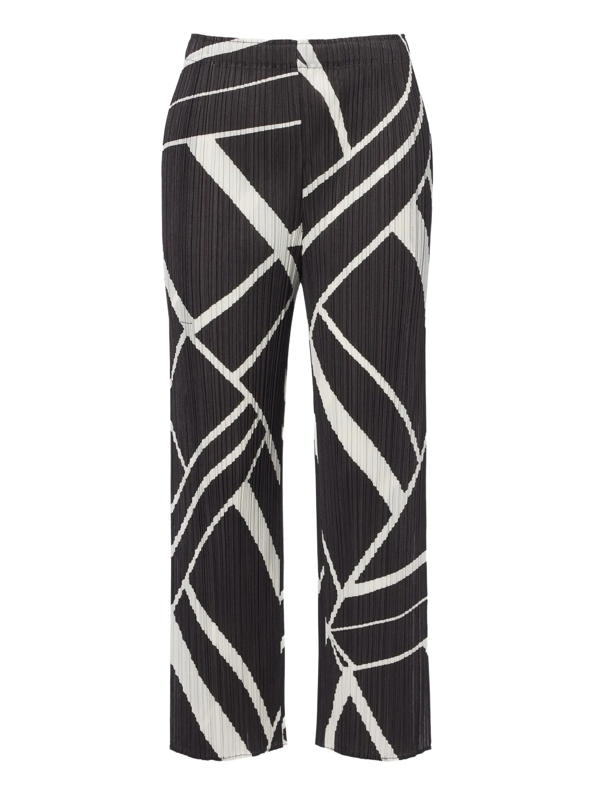 Fold Line pleated printed wide-leg pants Fold Line pleated printed wide-leg pants